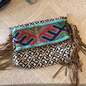 Boho Fringe clutch